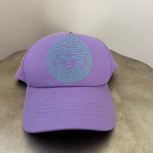 Versace logo cotton baseball cap adjustable